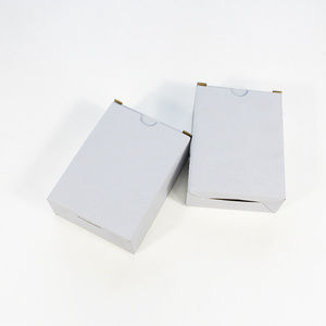 white corrugated paper box snap tuck style